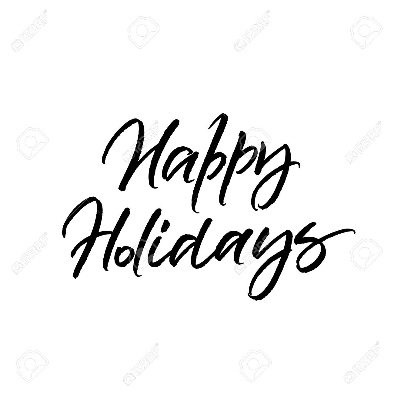 happy holidays white background