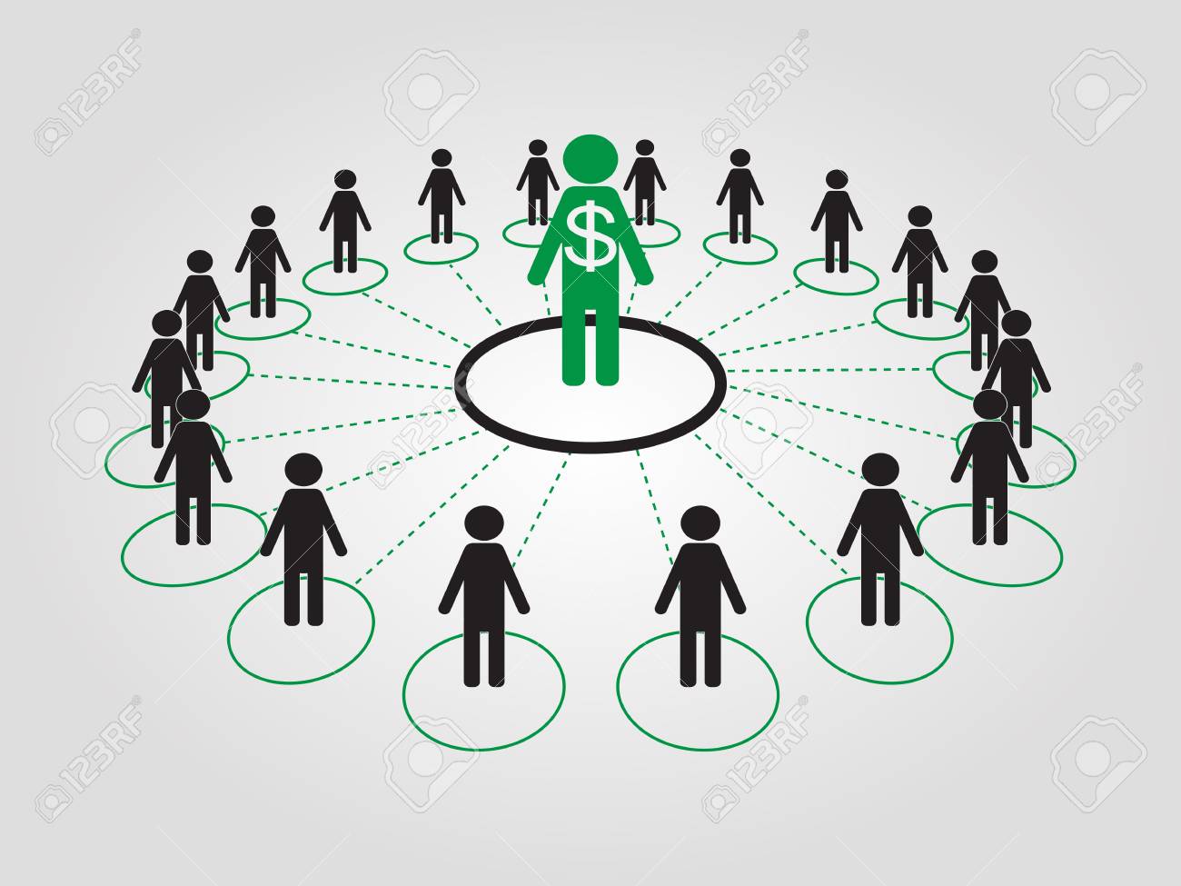 ネズミ講ビジネス、ベクトル図では、1 つの 100 万。のイラスト素材・ベクター Image 88430756