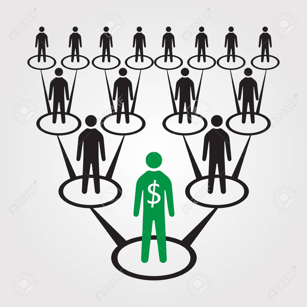 Pyramid Business Scheme Vector Illustration One In A Million