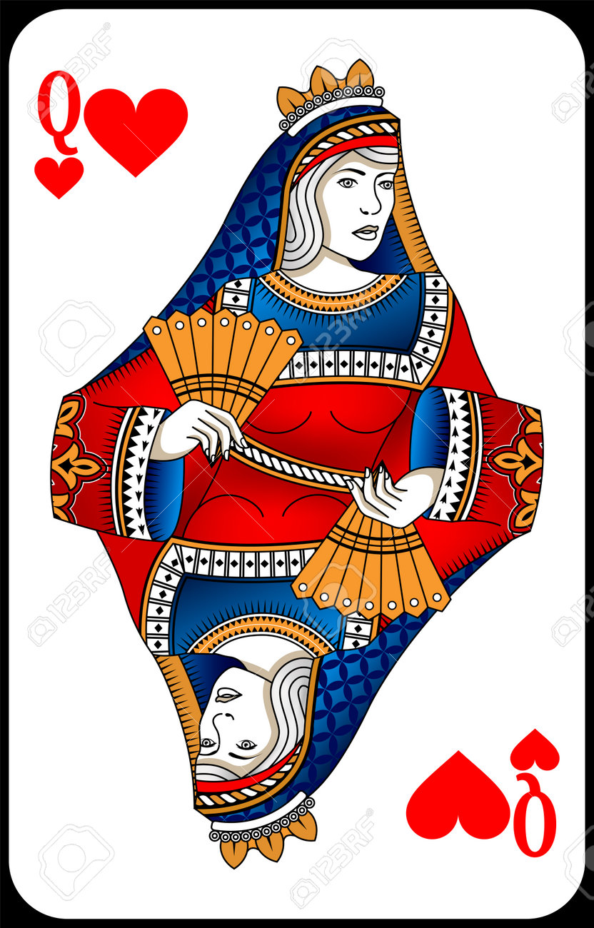 Poker playing card queen spades. New design of playing cards. - 162195428 Poker playing card queen spades. New design of playing cards. - 162195428