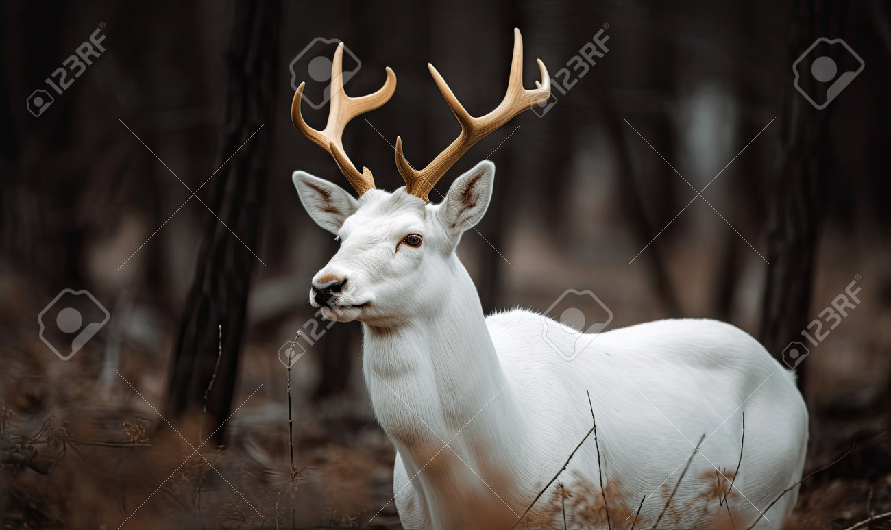 伝説の白鹿は、生成AIツールを使用して作成する魅惑的な森を優雅に