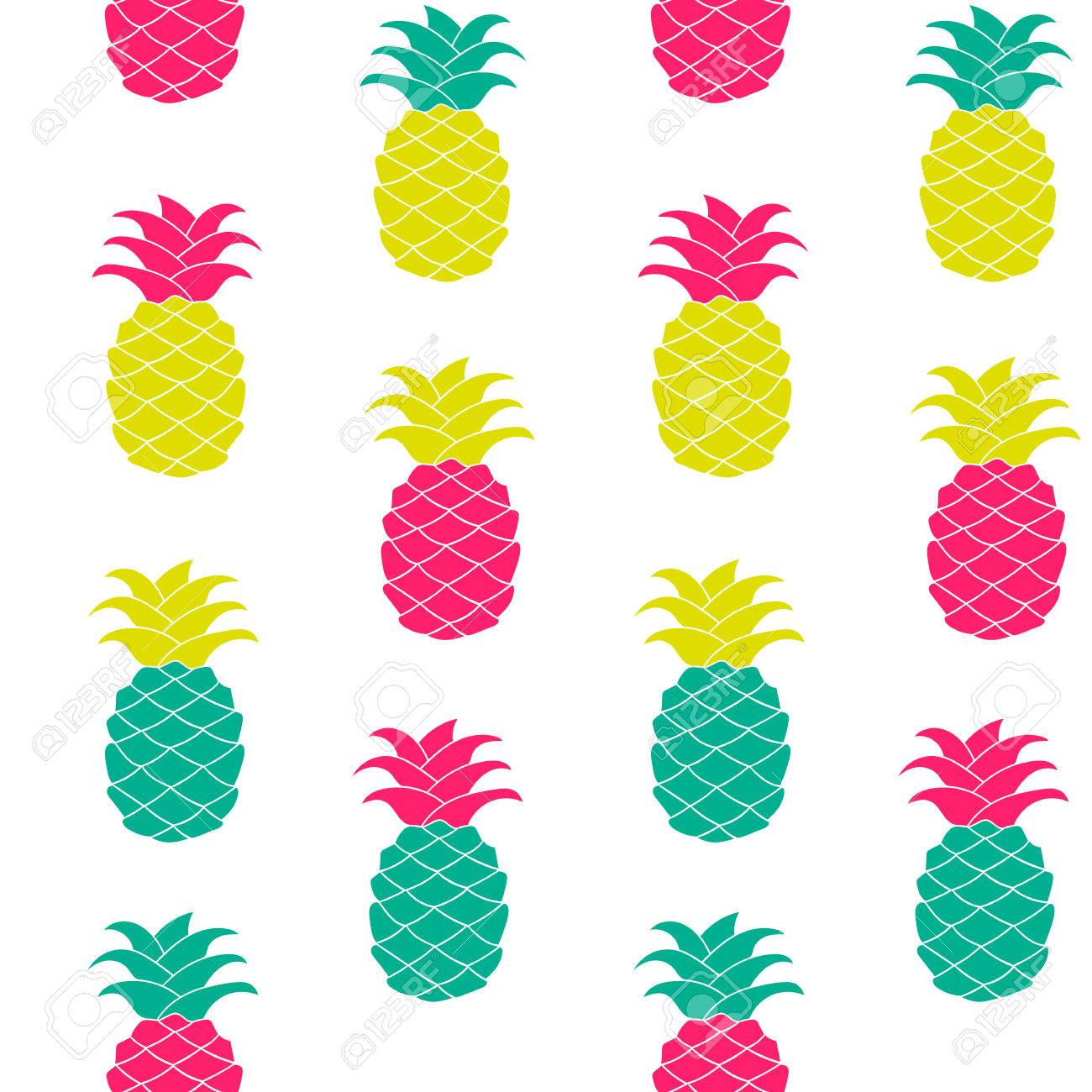 Seamless Pineapple Pattern Vector Illustration Hand Drawn Repeated For Web Print Wallpaper Seamless Pineapple Pattern Vector Illustration Hand Drawn Repeated For Web Print Wallpaper