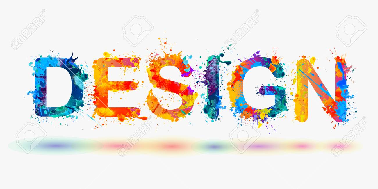 word design rainbow splash