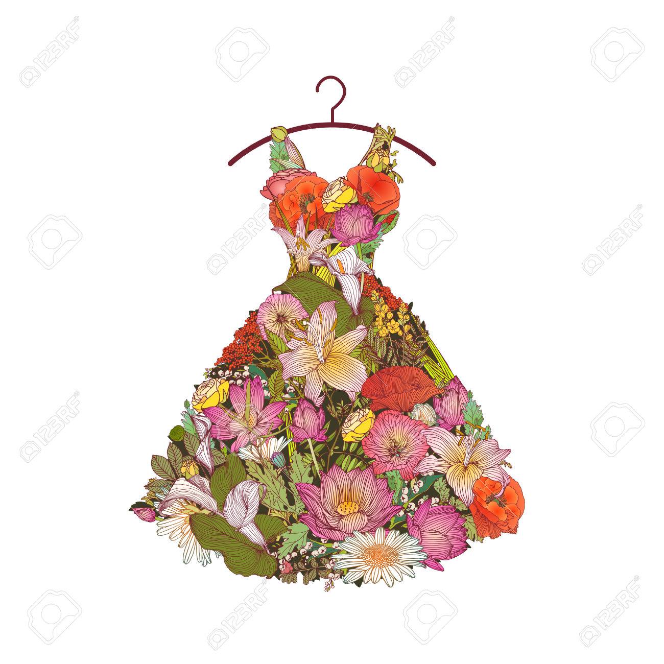 dress with flowers on it