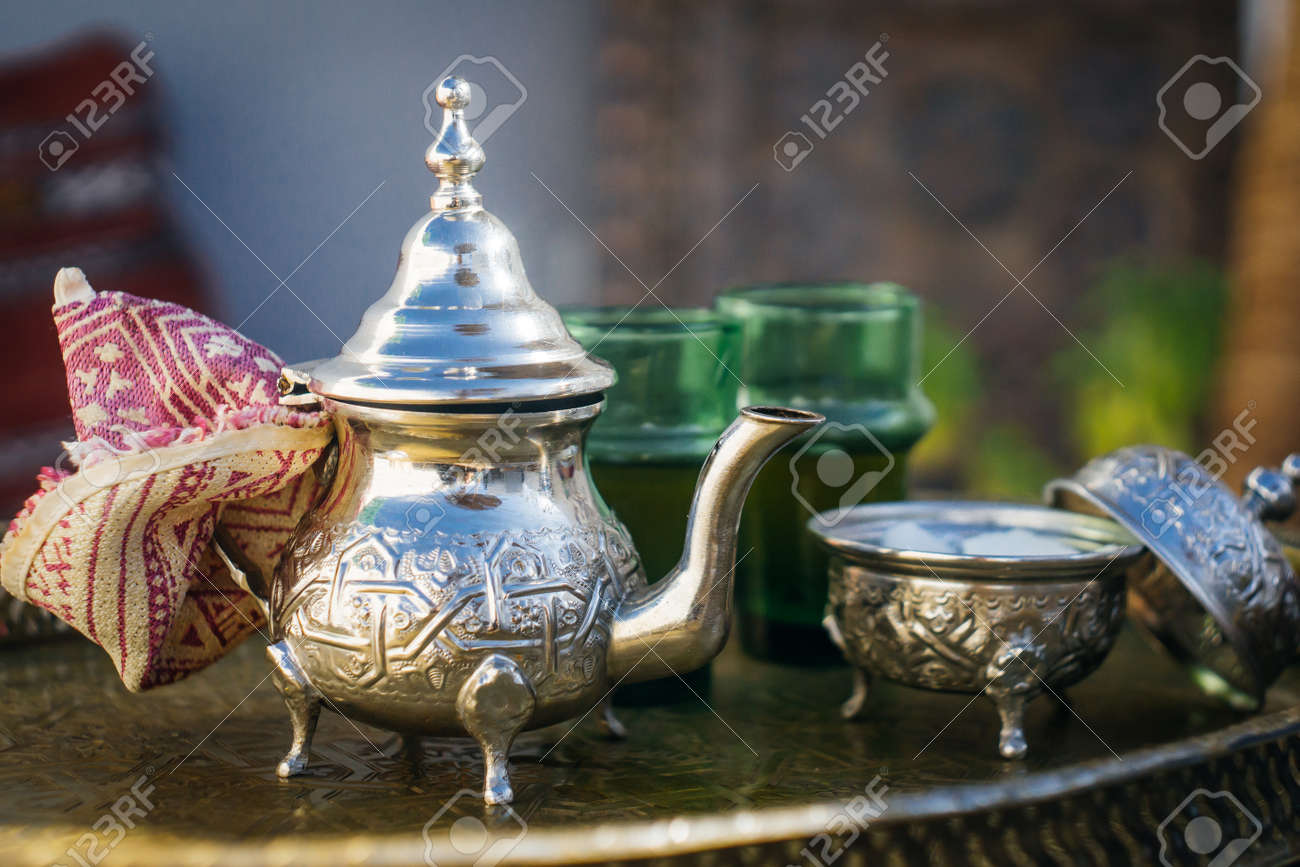 アラビアスタイル ティーセット ティーポット モロッコ 美品未使用