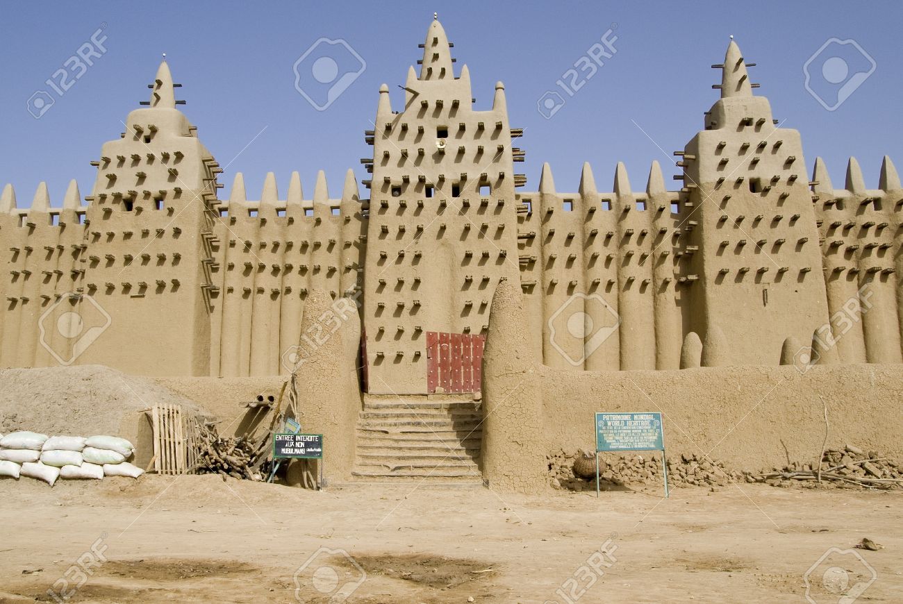 西アフリカ マリ ジェンネ泥のモスク の写真素材 画像素材 Image