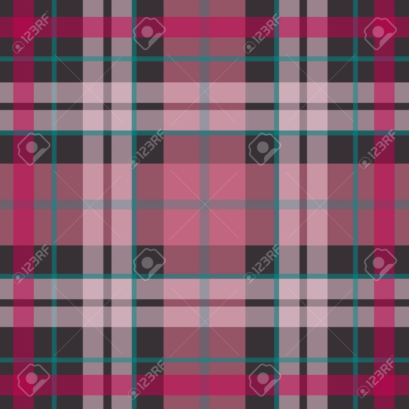 ピンク 紫 紺色のベクトル シームレスなスコットランド タータンのパターン イギリスやアイルランドのケルトの赤ちゃんデザイン テキスタイル ファブリック 折り返し 背景 壁紙 Web サイト のイラスト素材 ベクタ Image