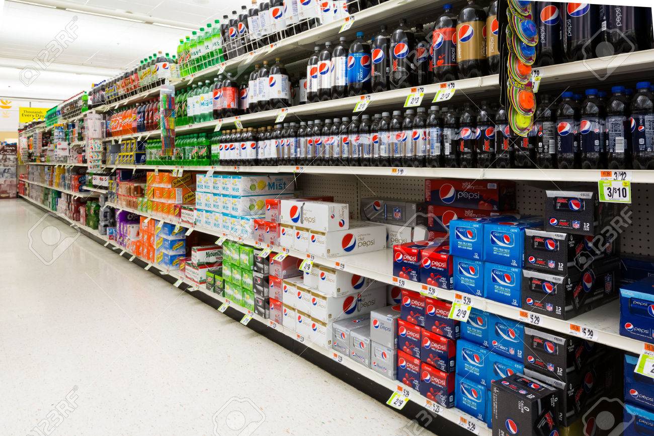 Soft Drinks Aisle In An American Supermarket Stock Photo, Picture - 1300x866 - jpeg Beverages In The Supermarket Aisle