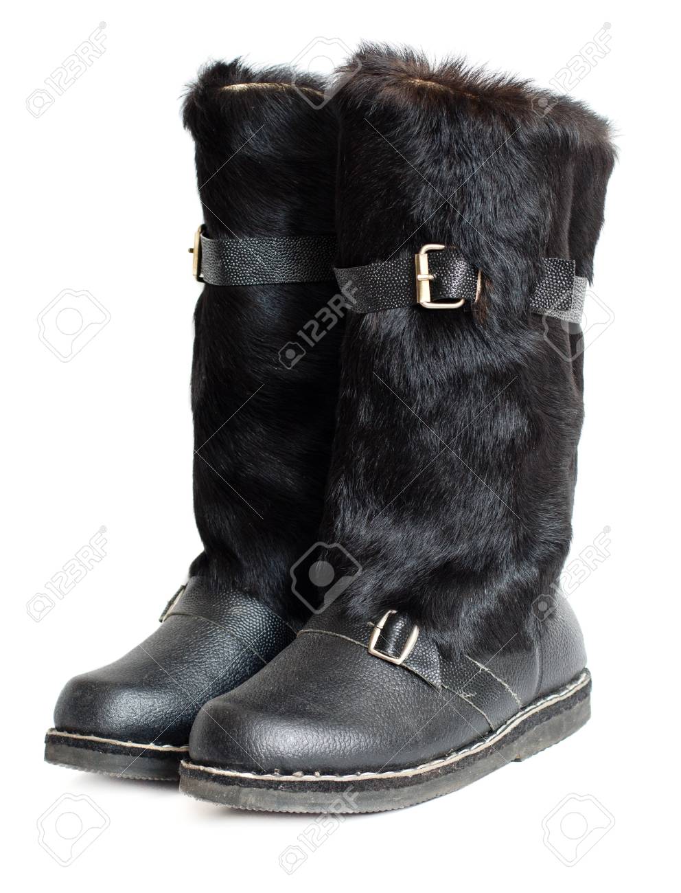 bear fur boots