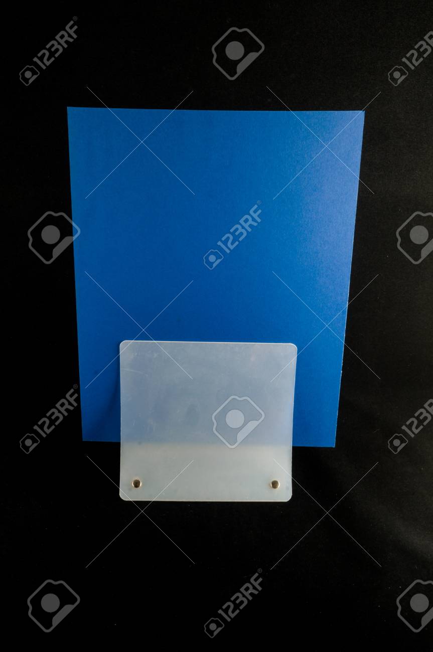 blank flyer mockup paper holder isolated plain flier stand clear