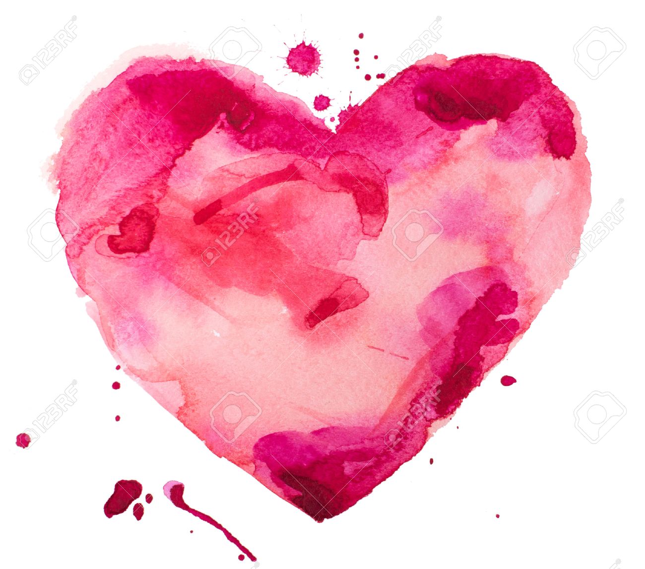 Watercolor Heart Stock Photo Picture And Royalty Free Image Image