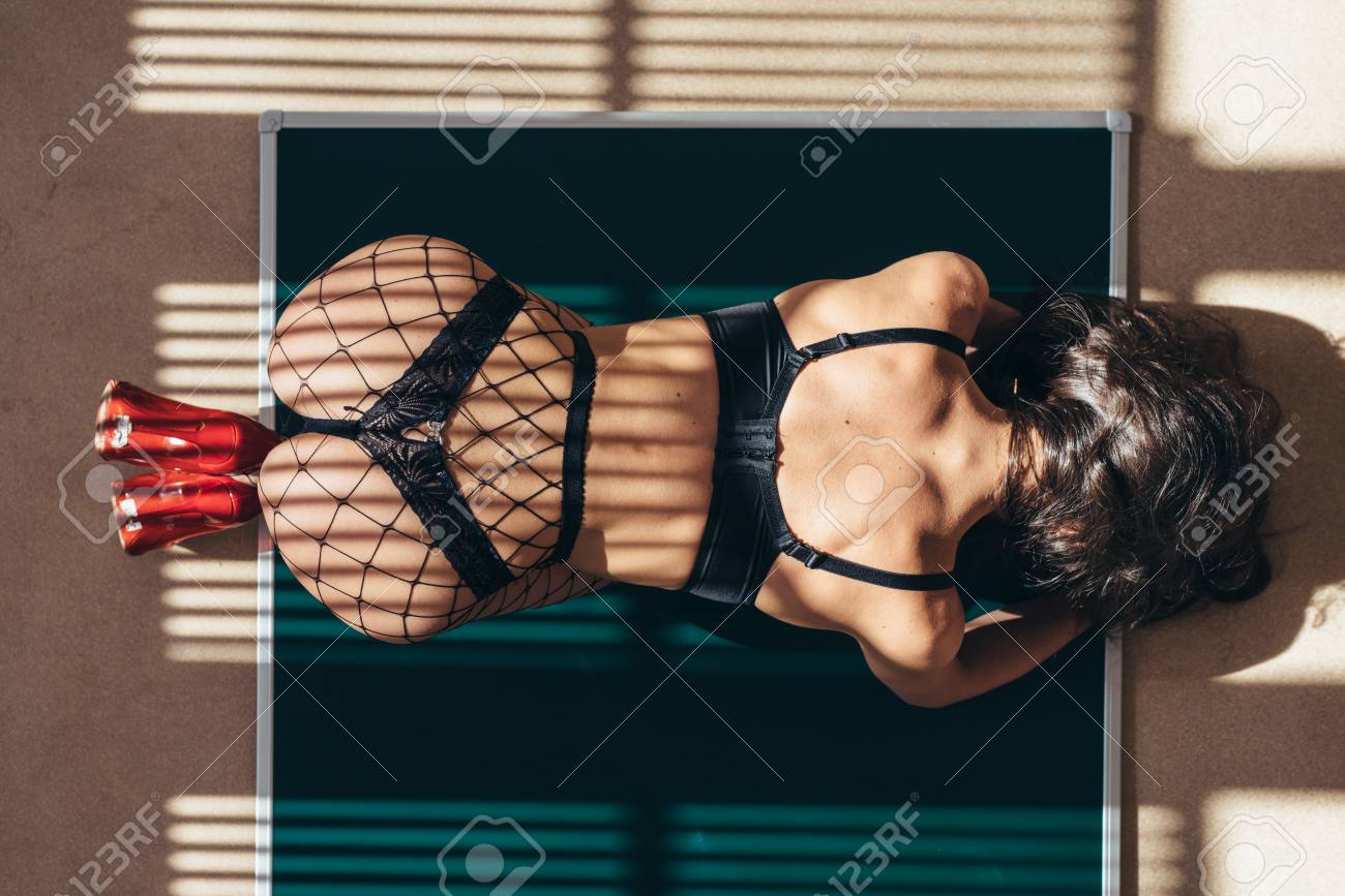 Sexy Woman In Underwear. Doggy Style Position Top View Stock Photo, Picture  and Royalty Free Image. Image 116783402.