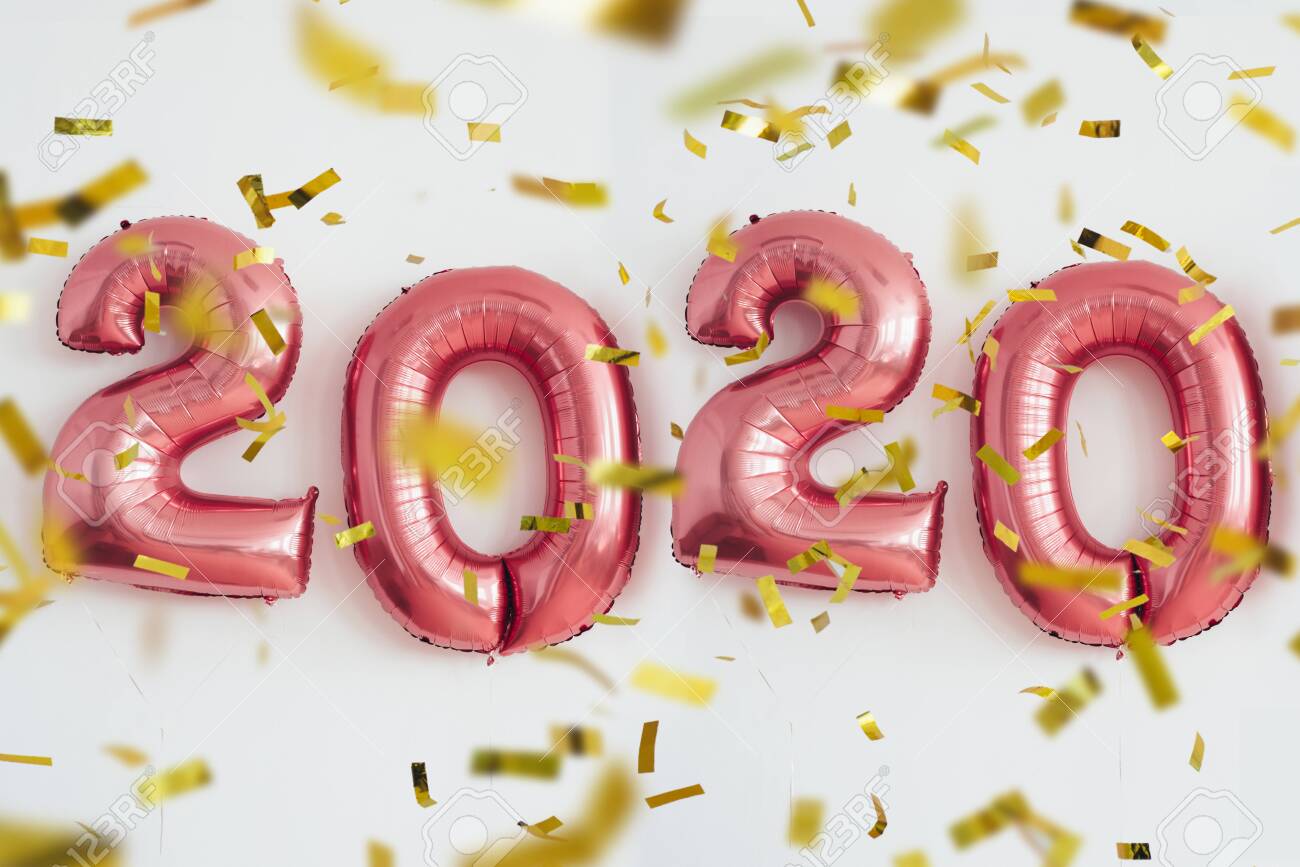 Christmas New Year 2020 numbers balloons. Celebration, holiday. - 132814019 Christmas New Year 2020 numbers balloons. Celebration, holiday. - 132814019