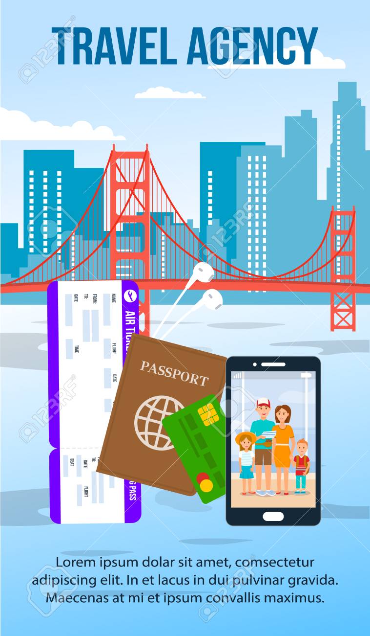 San Francisco Cityscape Flat Flyer With Text Space Travel Agency Royalty Free Cliparts Vectors And Stock Illustration Image 117580090
