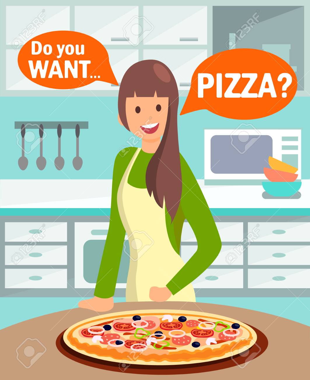 Dinner Vector Illustration