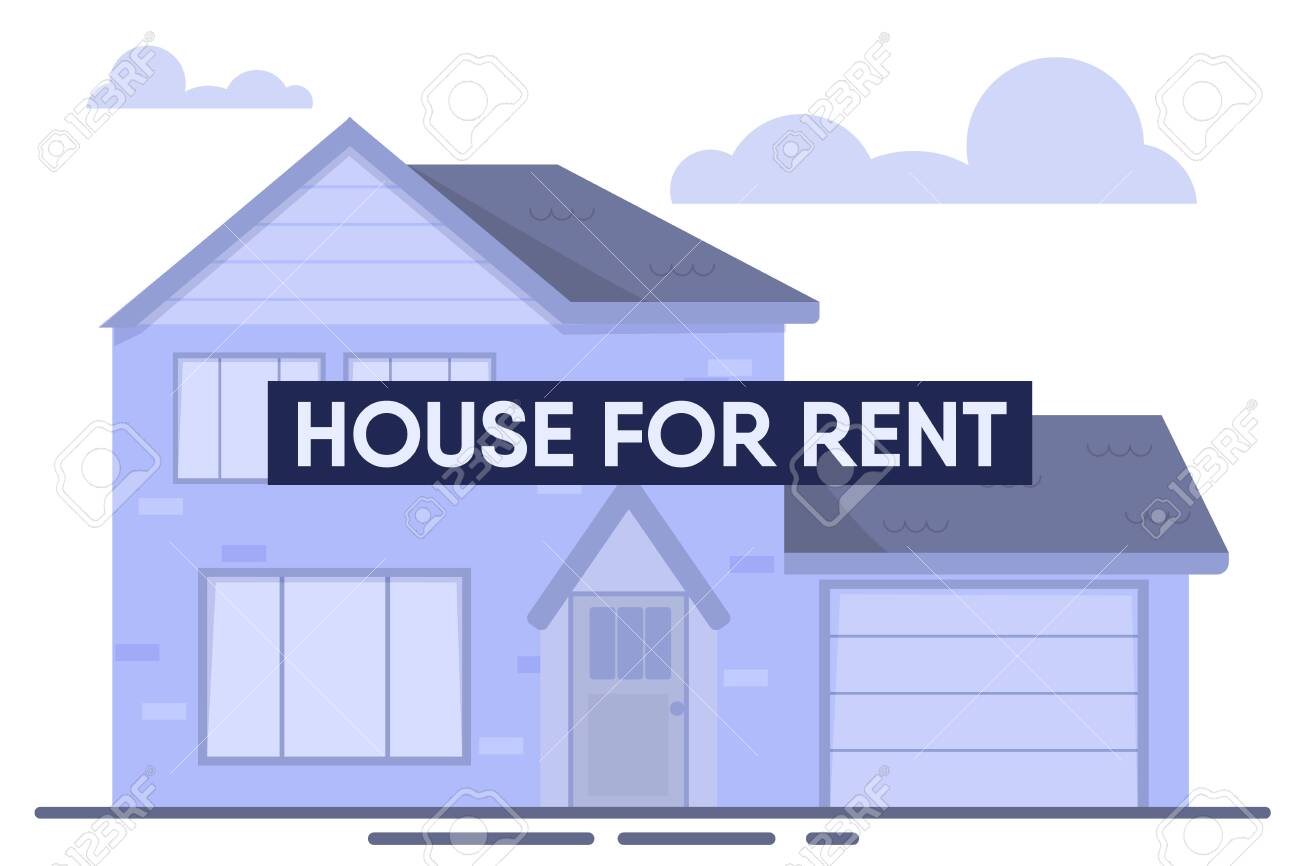modern house for rent flat cartoon advertisement new residential house for sale advertisement