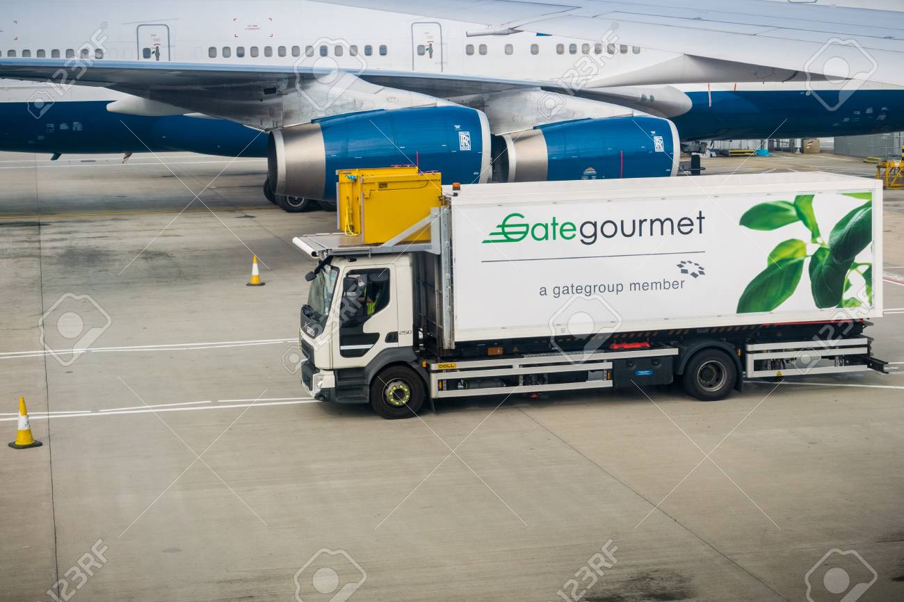 September 24 17 London Uk Gate Gourmet Truck Delivers Food Stock Photo Picture And Royalty Free Image Image