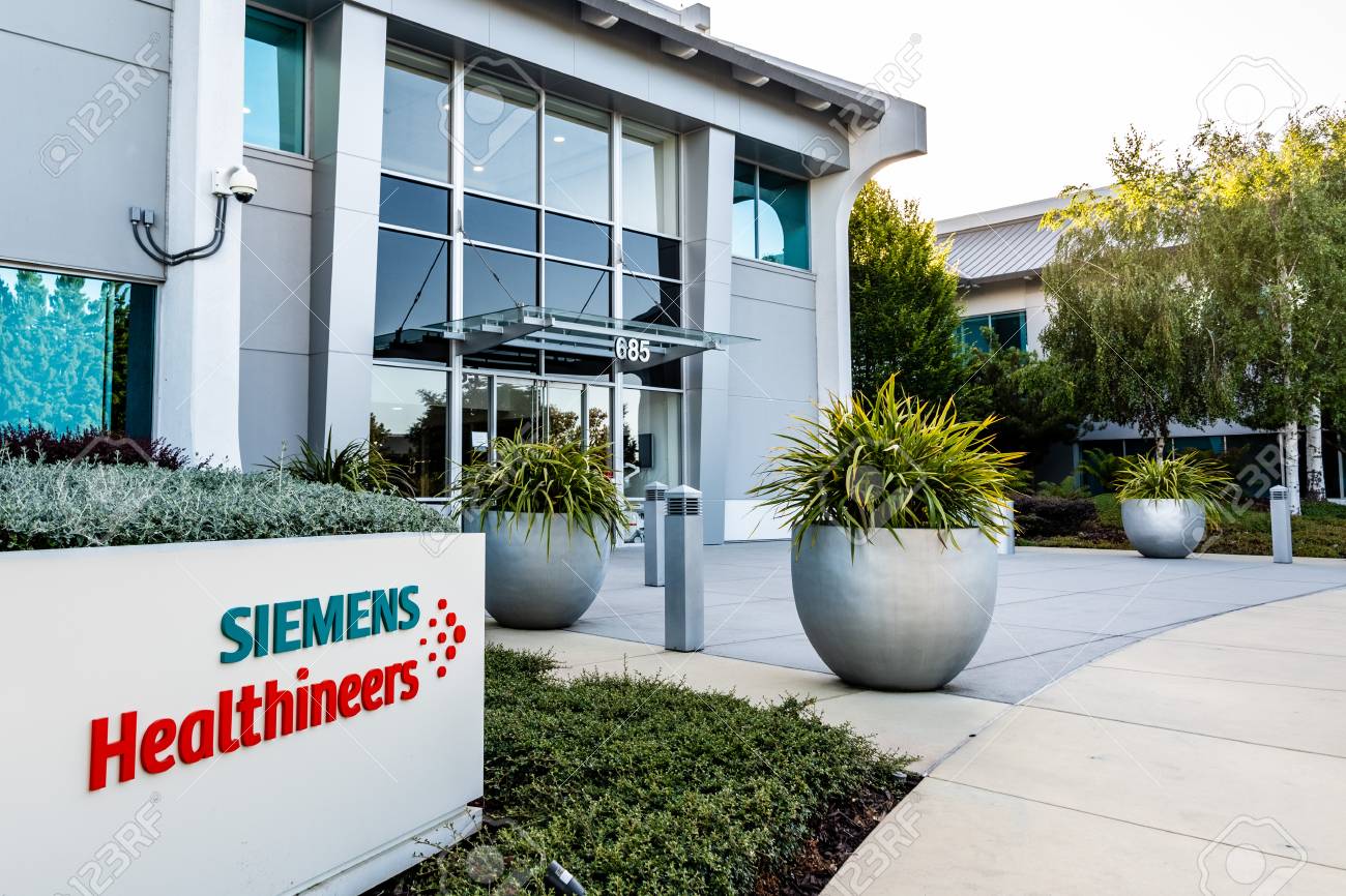 June 22, 2019 Mountain View / CA / USA - Siemens Healthineers AG (formerly Siemens Healthcare, Siemens Medical Solutions, Siemens Medical Systems) Office Building Located In Silicon Valley Stock Photo, Picture And Royalty Free Image. Image 126071875.