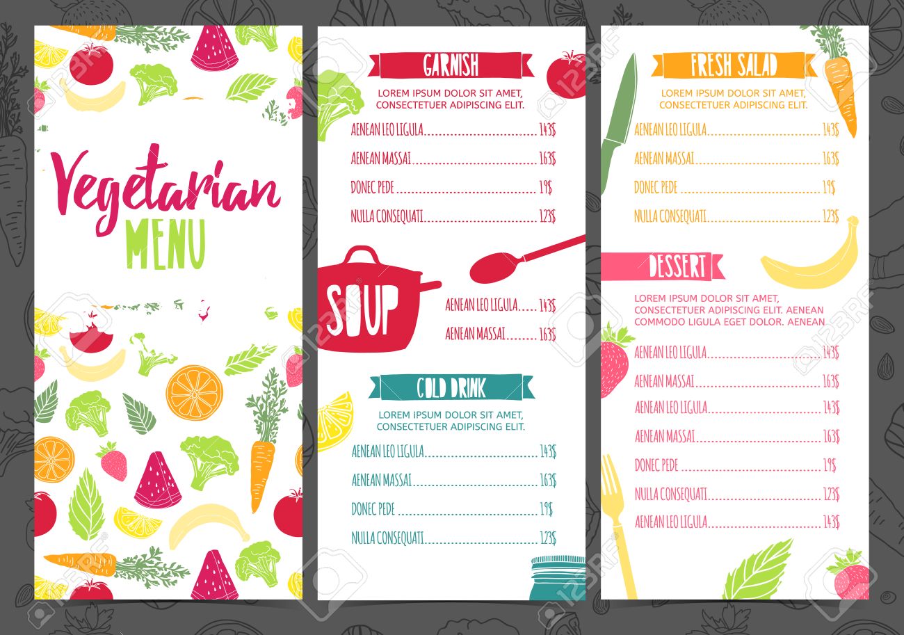 free menu layout