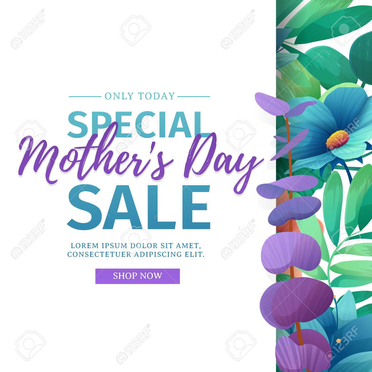 template design discount banner for happy mother s day square