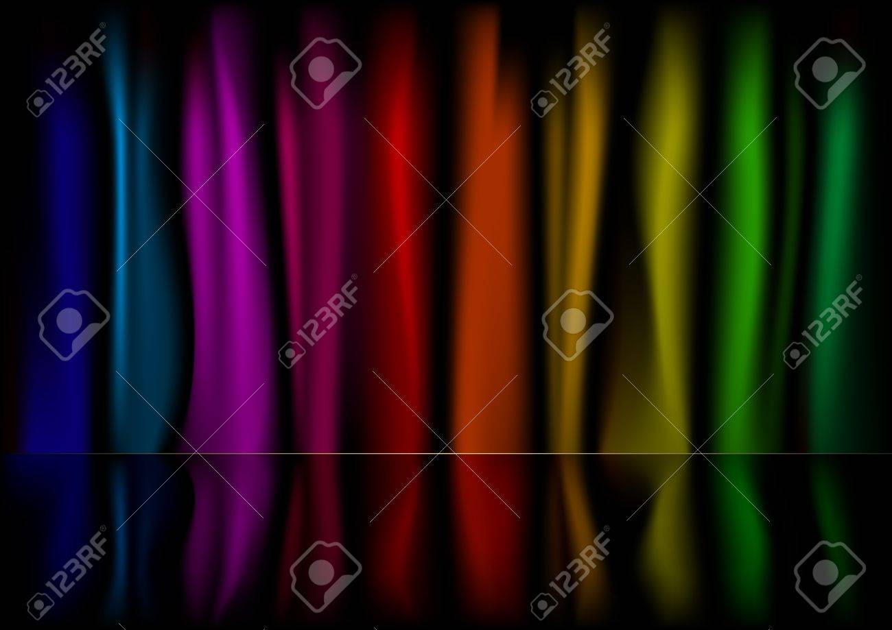 Illustration D\'un Fond De Rideau Multicolore Avec La Réflexion Clip ... Illustration D\'un Fond De Rideau Multicolore Avec La Réflexion Clip ...