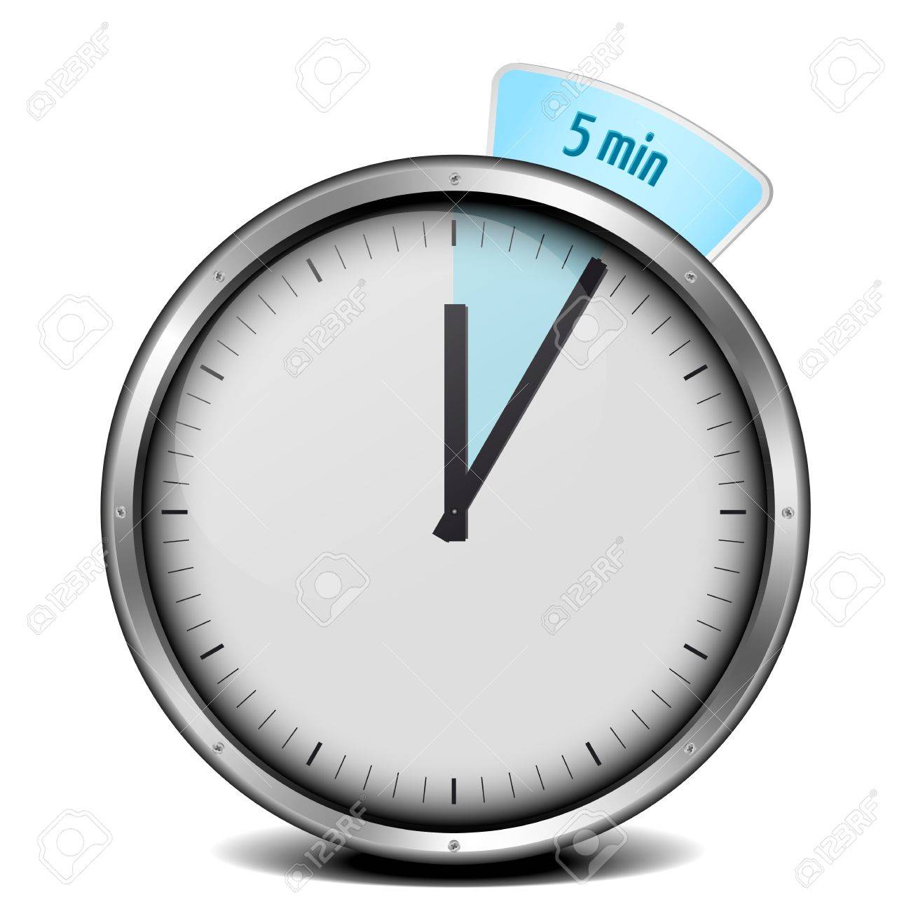 illustration of a metal framed 5min timer stock photo picture and