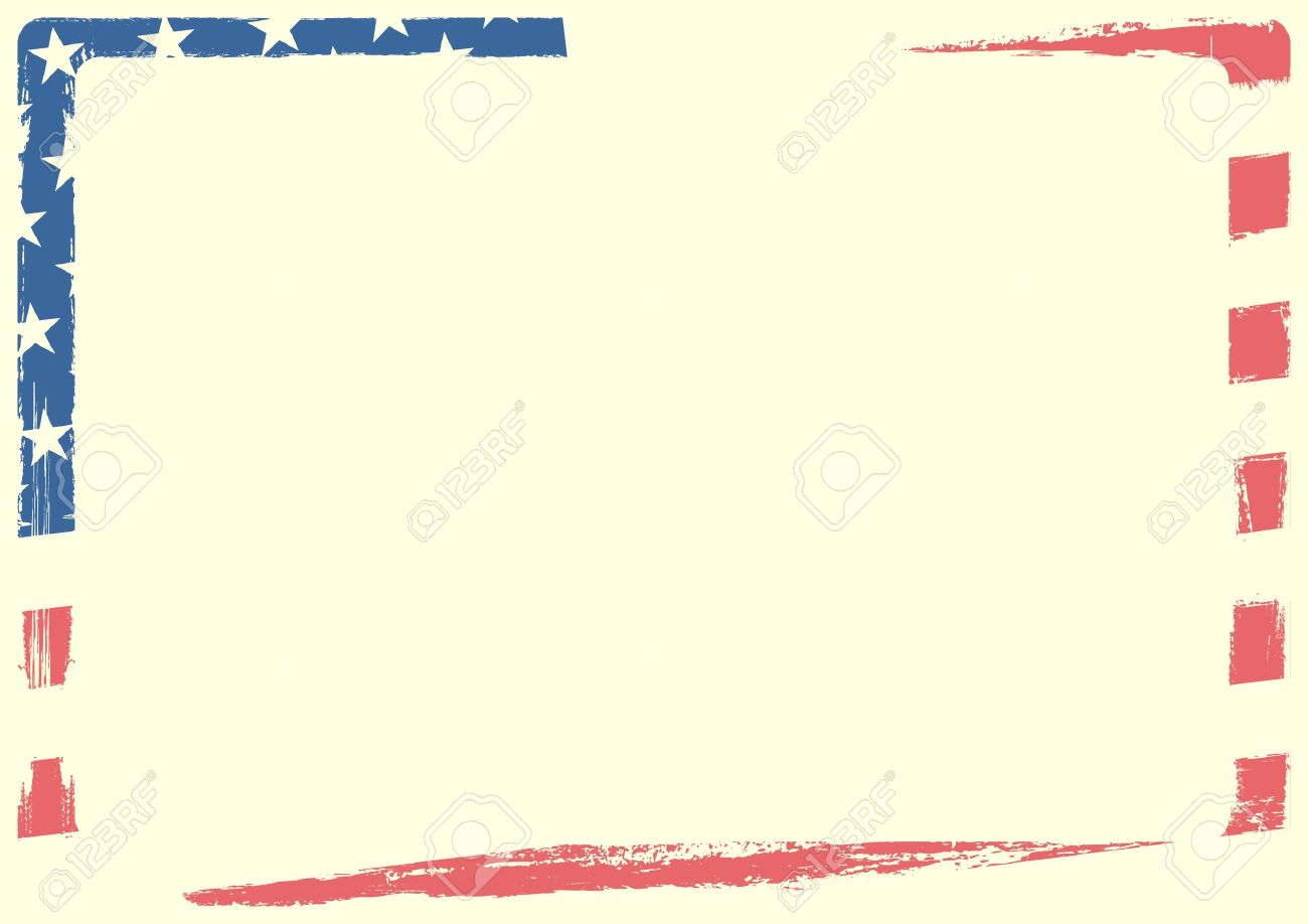 detailed background illustration of an american flag with grunge