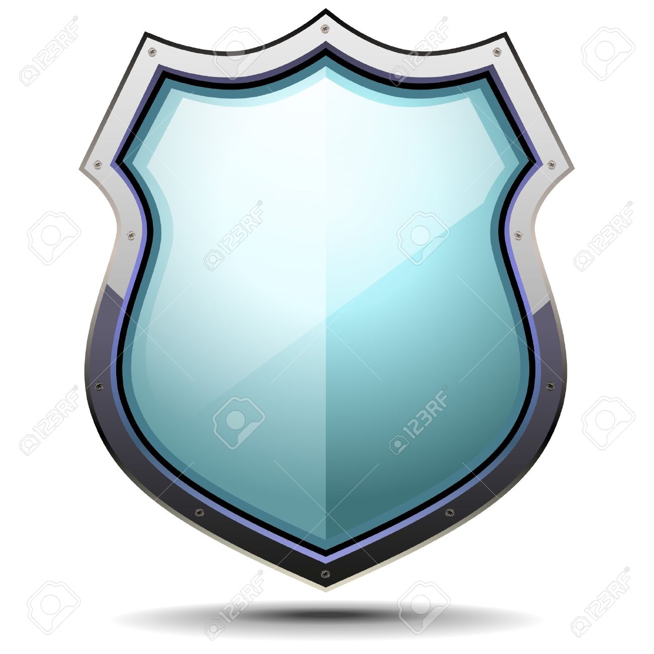 ilustración detallada de un escudo de armas símbolo de seguridad y
