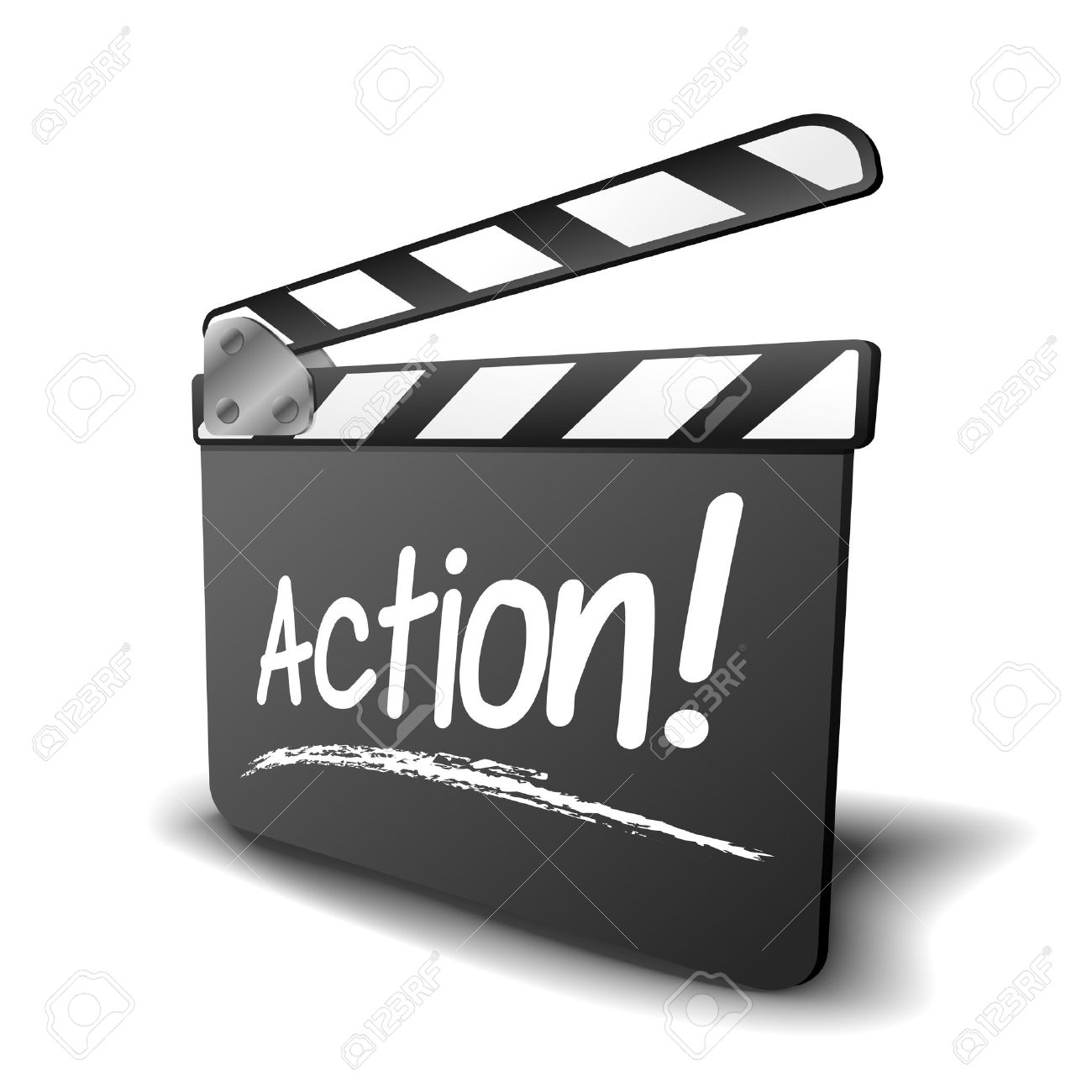 detailed illustration of a clapper board with action term, symbol for film and video - 22952163 detailed illustration of a clapper board with action term, symbol for film and video - 22952163