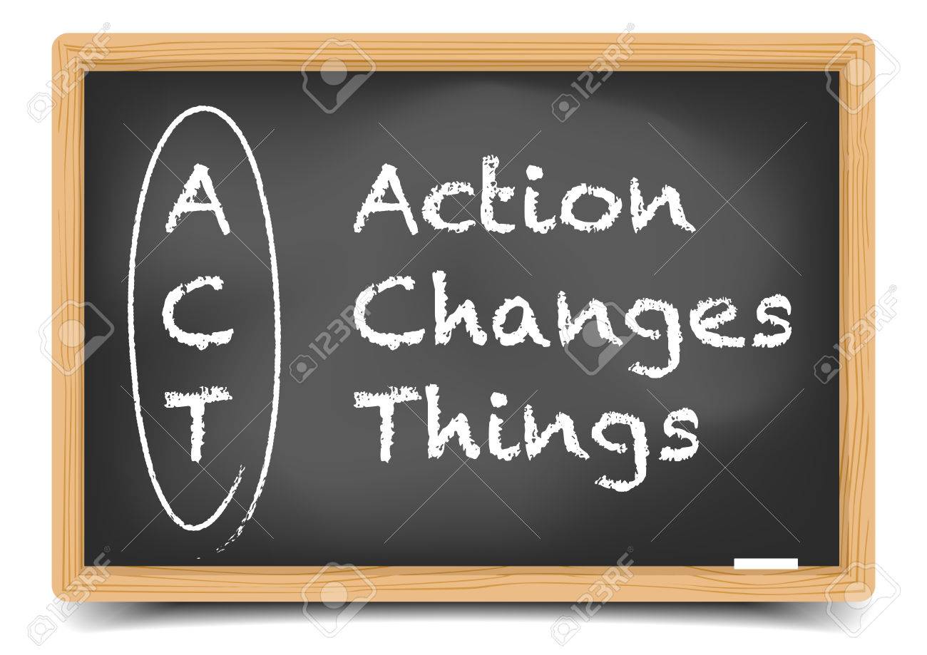 行為の略称の説明と黒板の詳細なイラストのイラスト素材 ベクタ Image