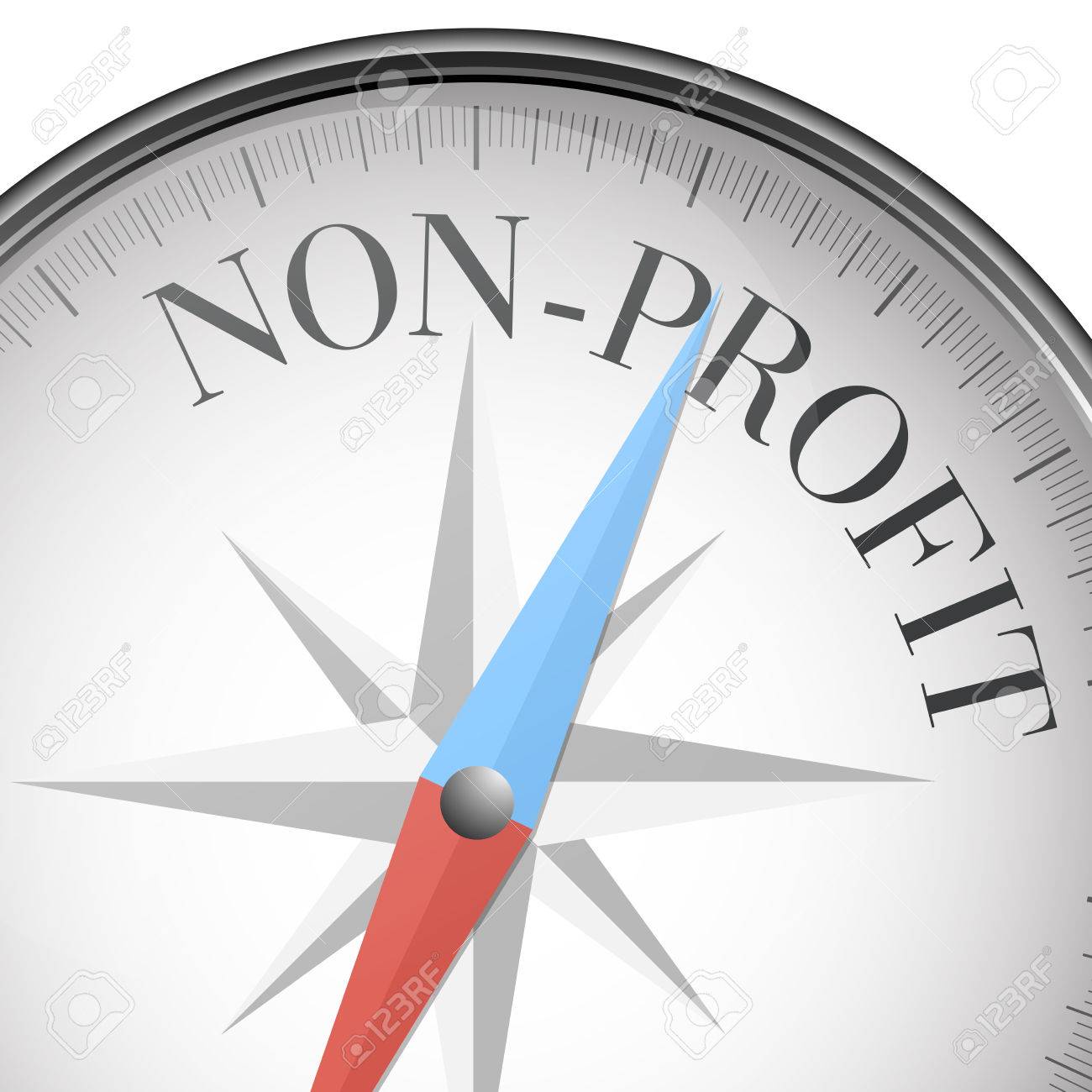 detailed illustration of a compass with non-profit text - 35996306 detailed illustration of a compass with non-profit text - 35996306