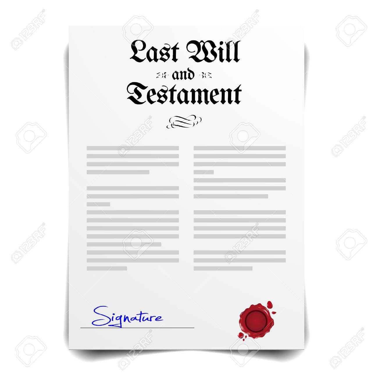 detailed illustration of a Testament Letter, vector - 40339595 detailed illustration of a Testament Letter, vector - 40339595