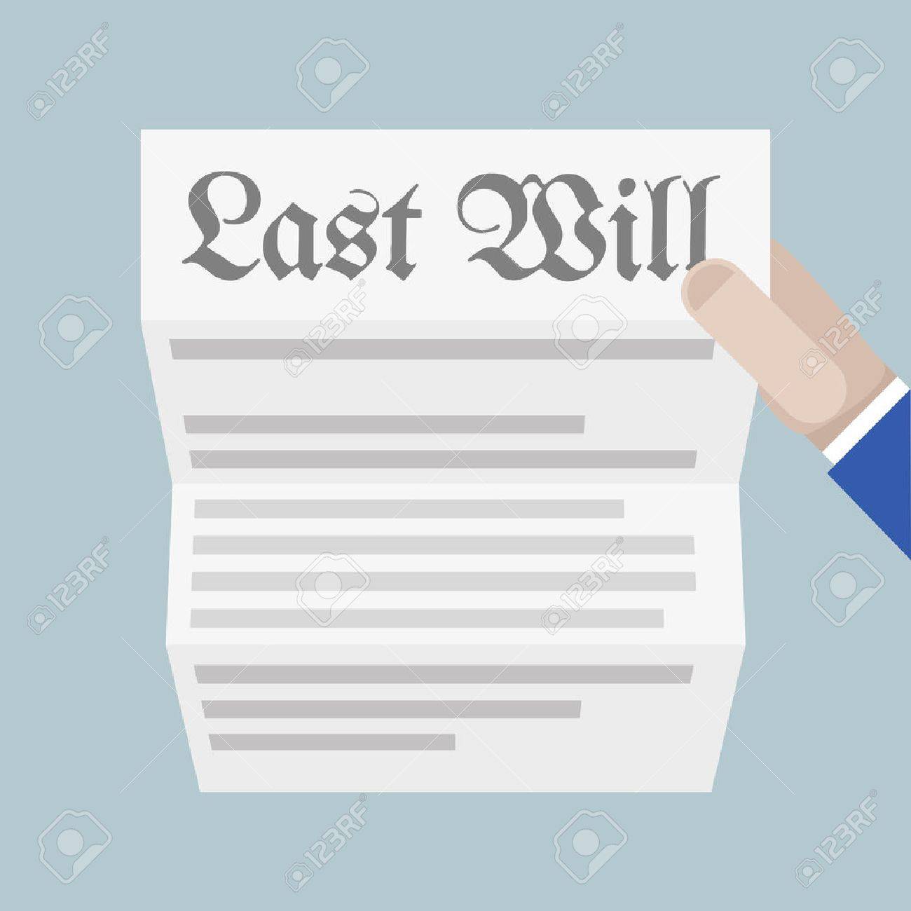 minimalistic illustration of a hand holding a sheet of paper with Last Will headline, eps10 vector - 41533017 minimalistic illustration of a hand holding a sheet of paper with Last Will headline, eps10 vector - 41533017