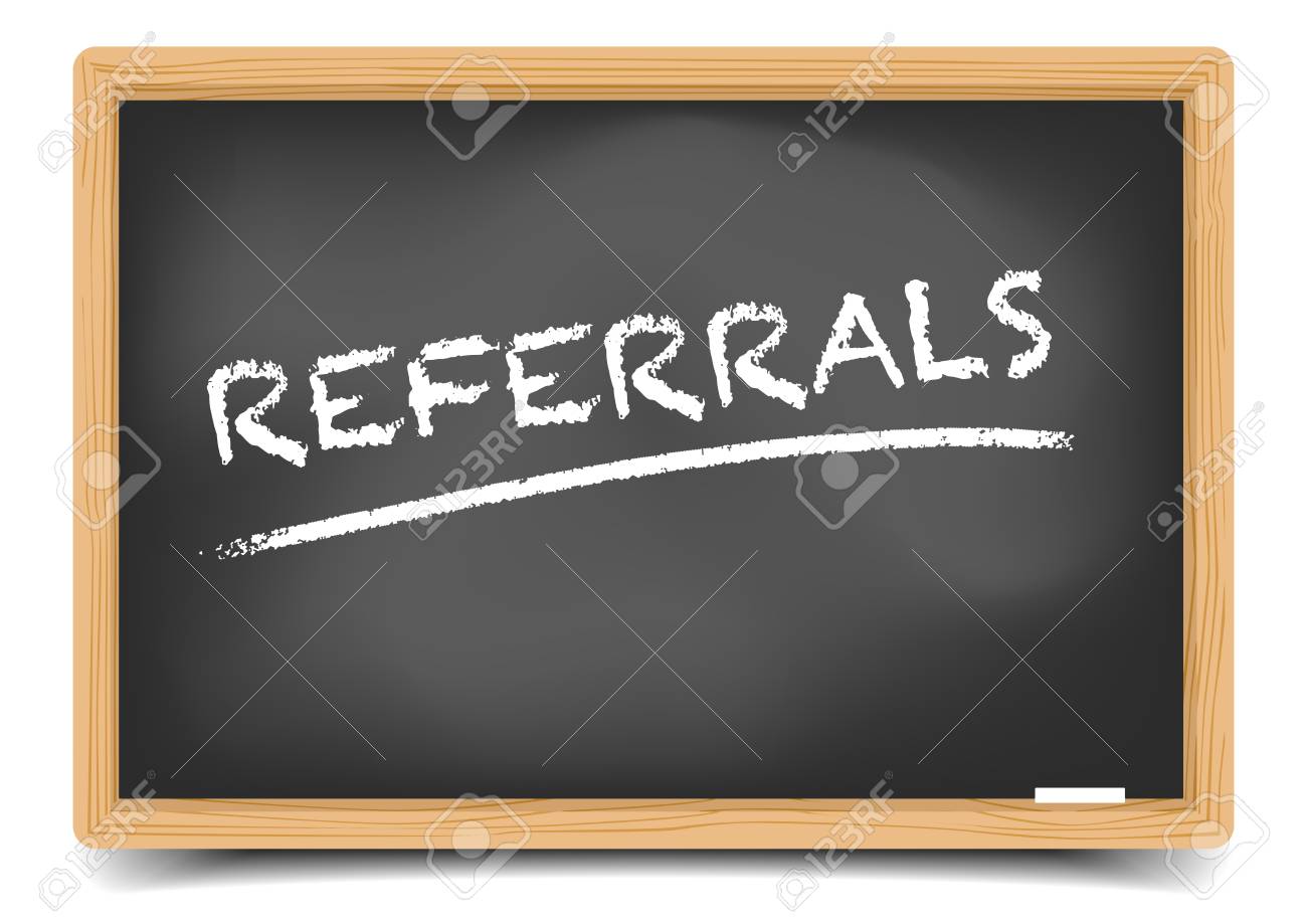 detailed illustration of a blackboard with Referrals text, eps10 vector, gradient mesh included - 51309510 detailed illustration of a blackboard with Referrals text, eps10 vector, gradient mesh included - 51309510