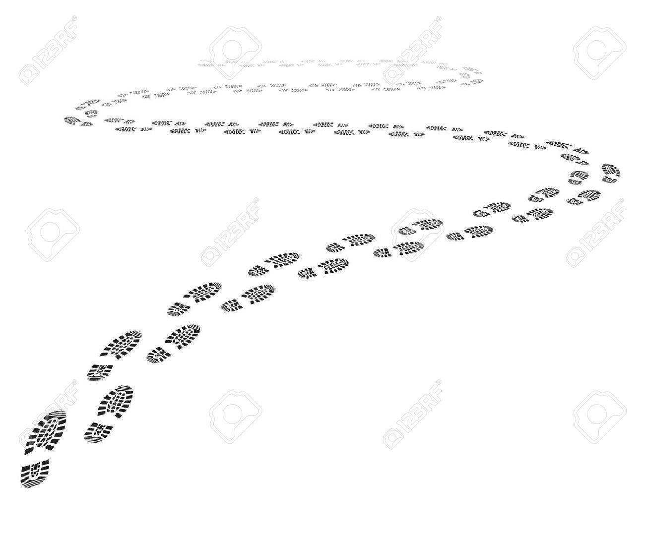 detailed illustration of a shoe print trail - 52547073 detailed illustration of a shoe print trail - 52547073
