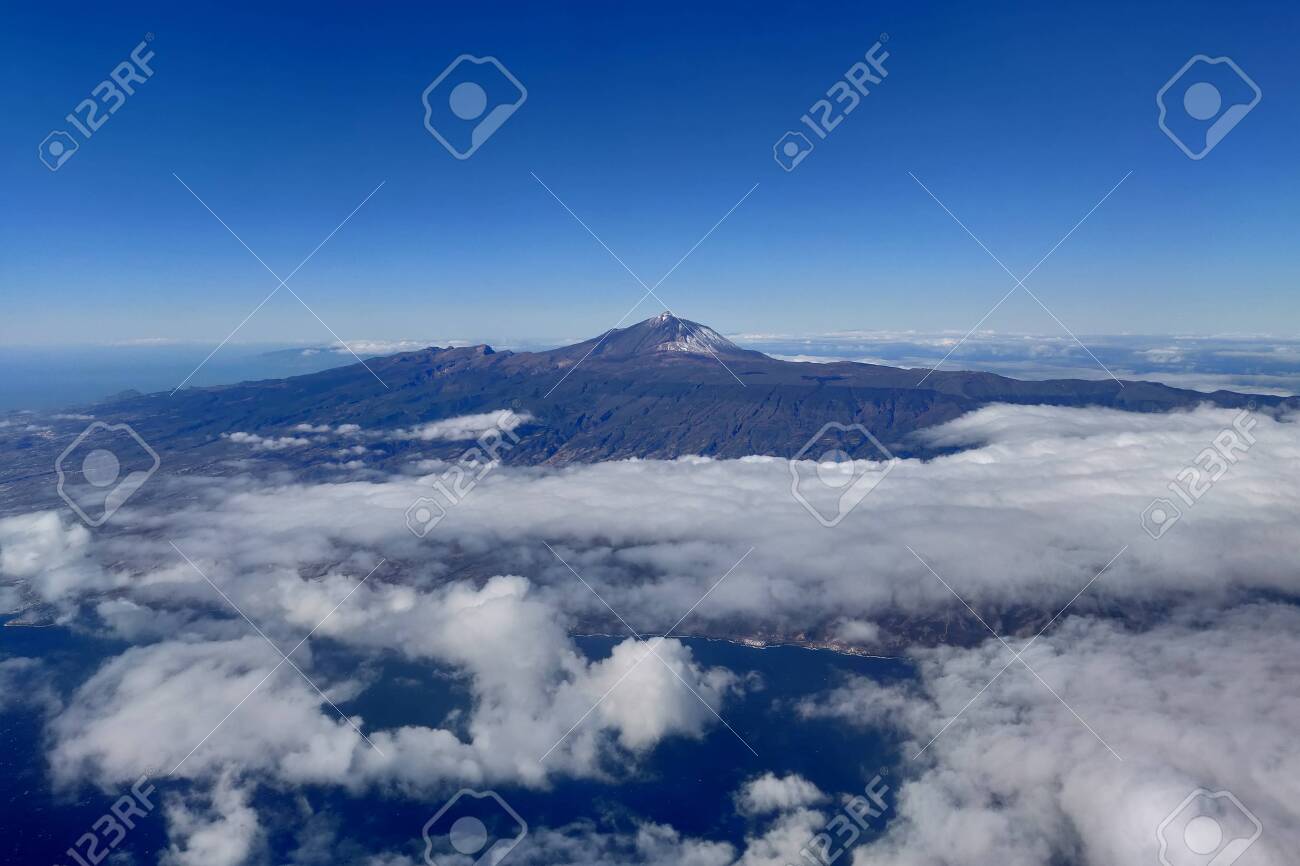 aerial view of volcano Teide on a sunny day, Tenerife, Spain - 137602190 aerial view of volcano Teide on a sunny day, Tenerife, Spain - 137602190