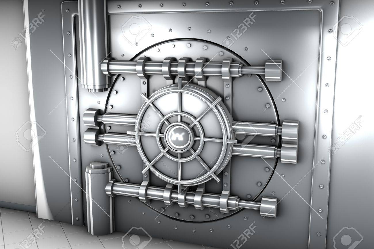 illustration of bank vault