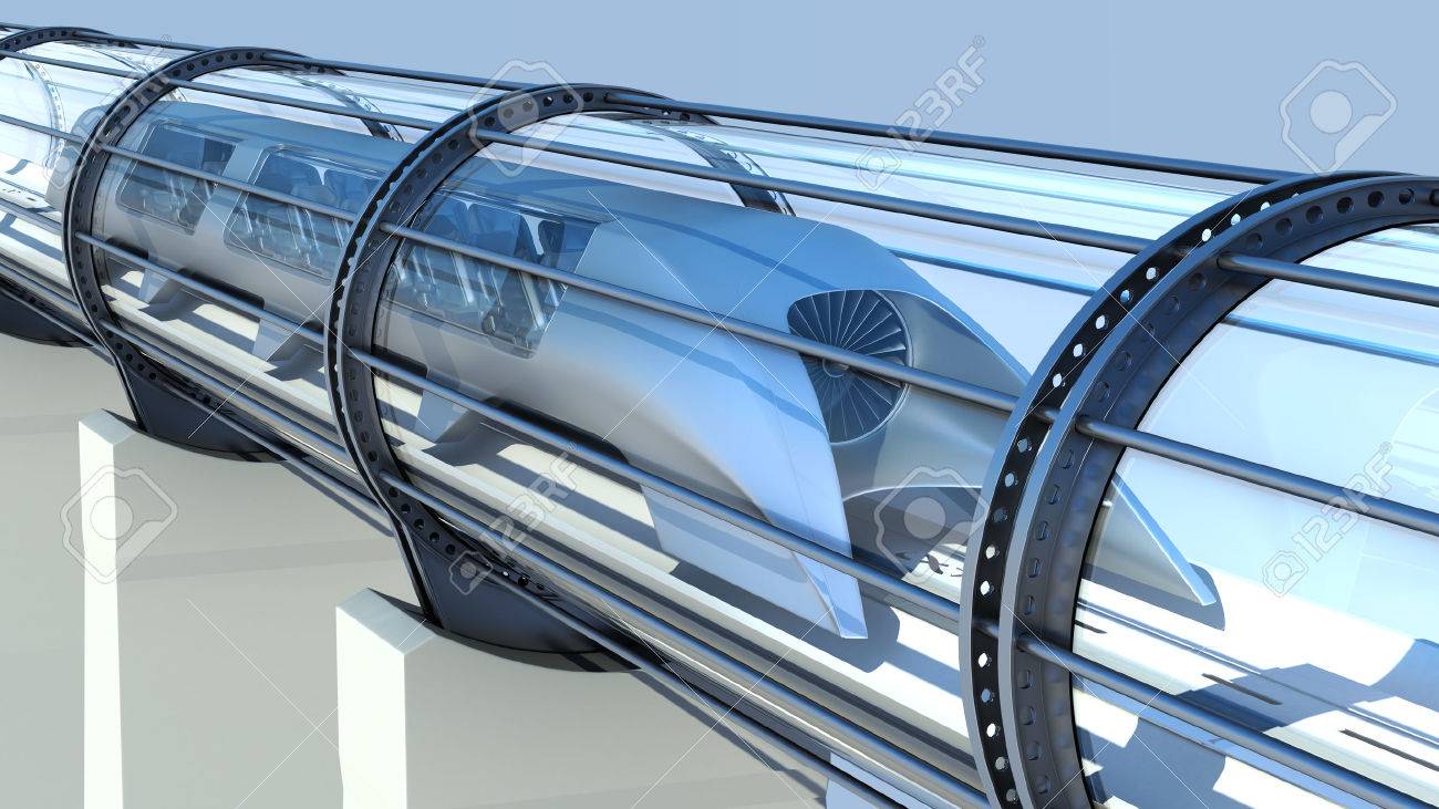 monorail futuristic train in a tunnel. 3d rendering - 67149084 monorail futuristic train in a tunnel. 3d rendering - 67149084