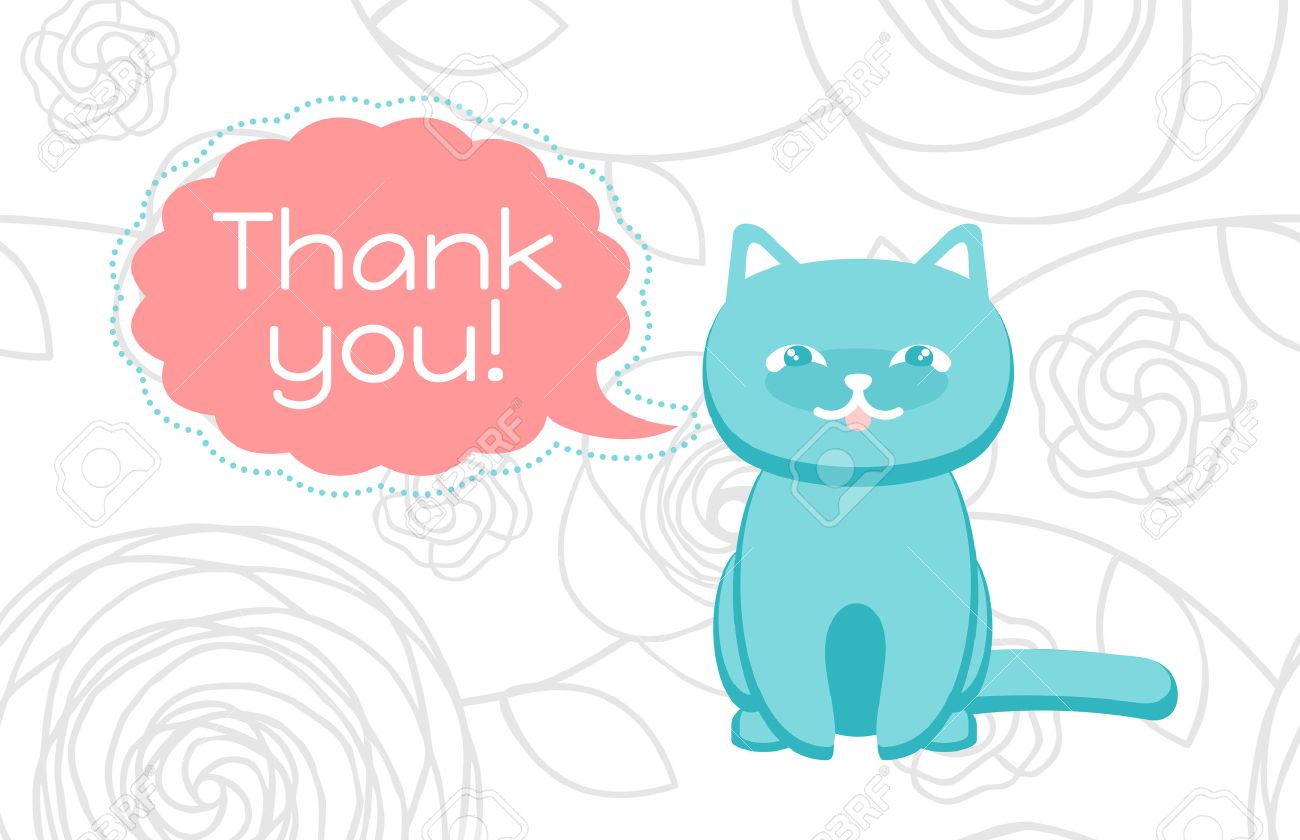 Thank You Card With A Cat Royalty Free Cliparts Vectors And Stock Illustration Image 3925 Thank You Card With A Cat Royalty Free Cliparts Vectors And Stock Illustration Image 3925