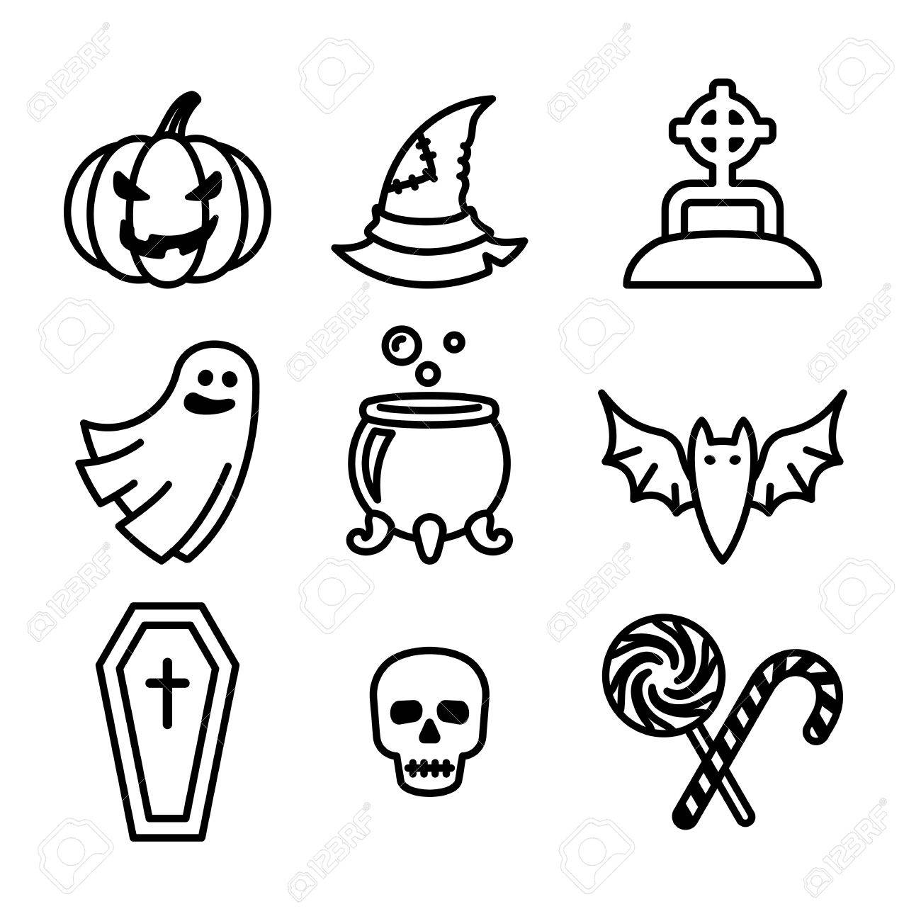 collection of nine halloween