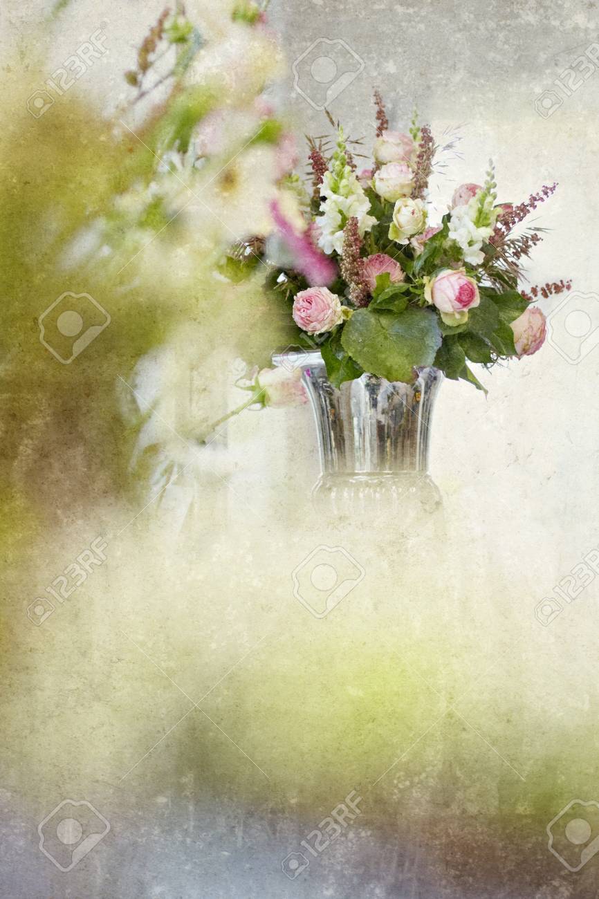 Rose Fleur Bouquet Bouquet Décoration Mariage Grunge