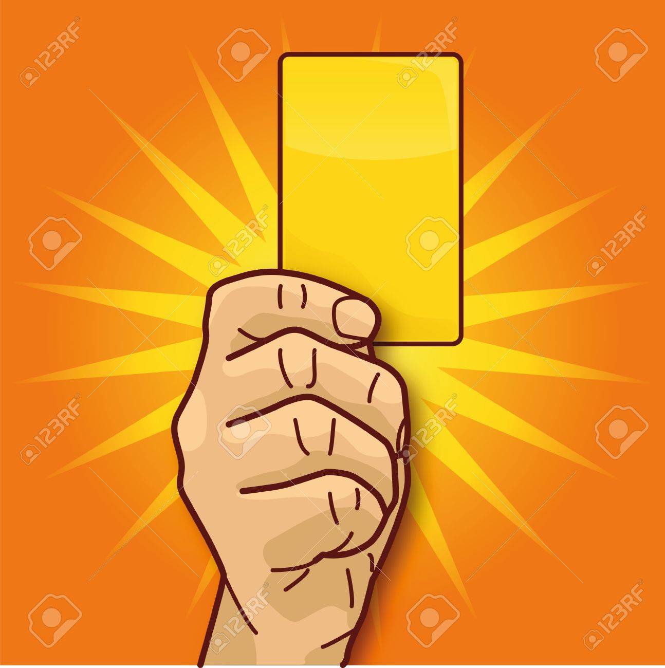 La Repression Avec La Carte Jaune Clip Art Libres De Droits Vecteurs Et Illustration Image