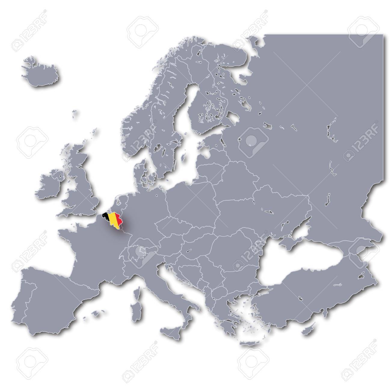 europe map belgium stock photo 16433835