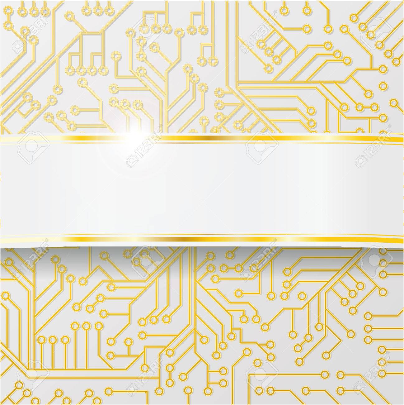 bright computer circuit board with wiring and golden band royaltybright computer circuit board with wiring and golden band stock vector 23283359