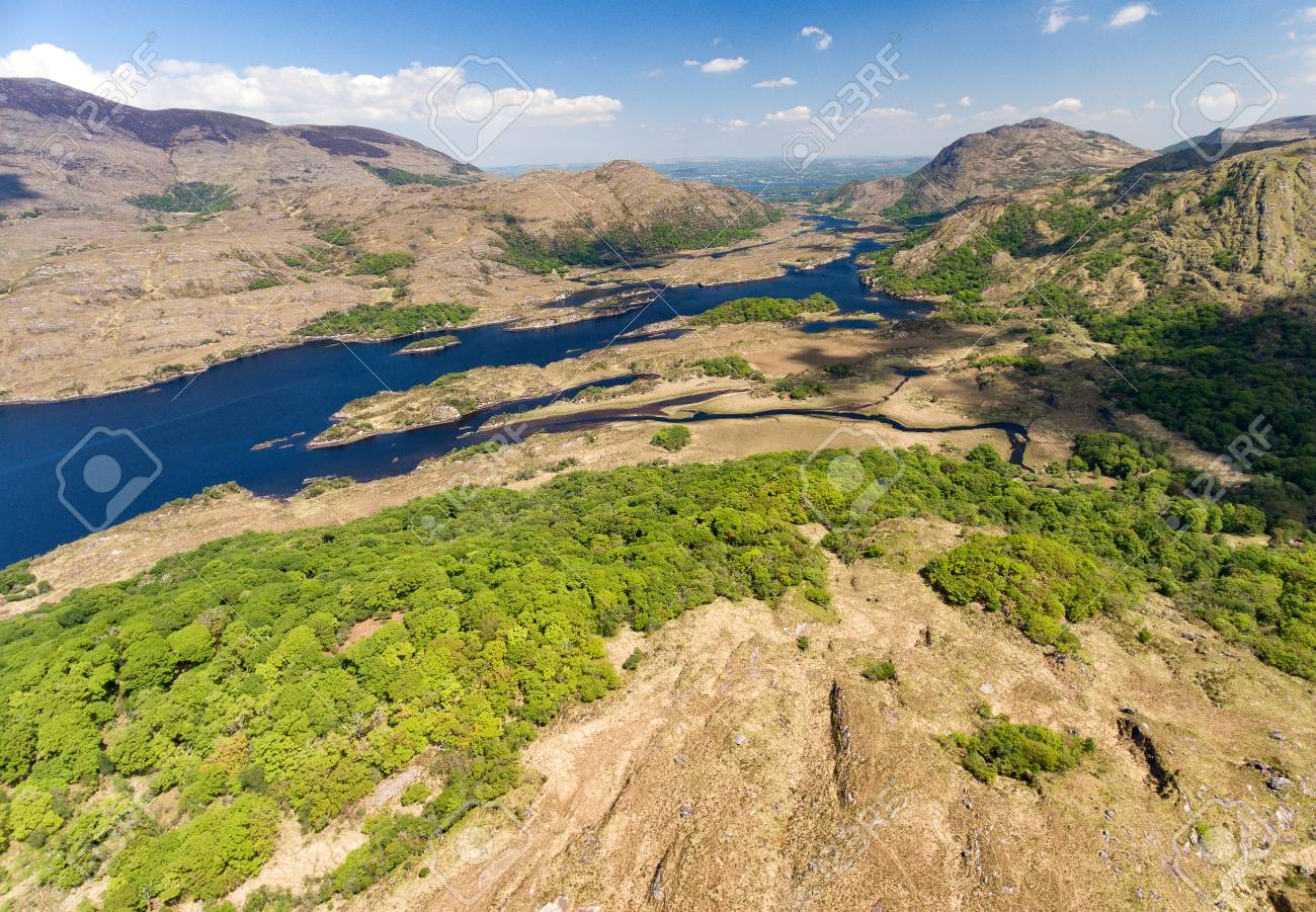 Aerial View Killarney National Park On The Ring Of Kerry County