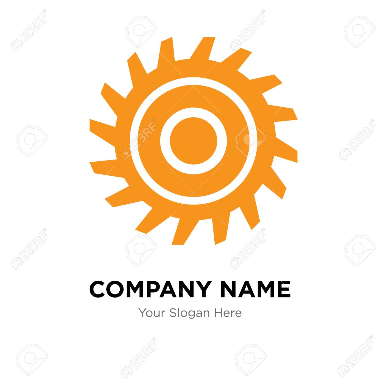 saw blade company logo design template business corporate vector