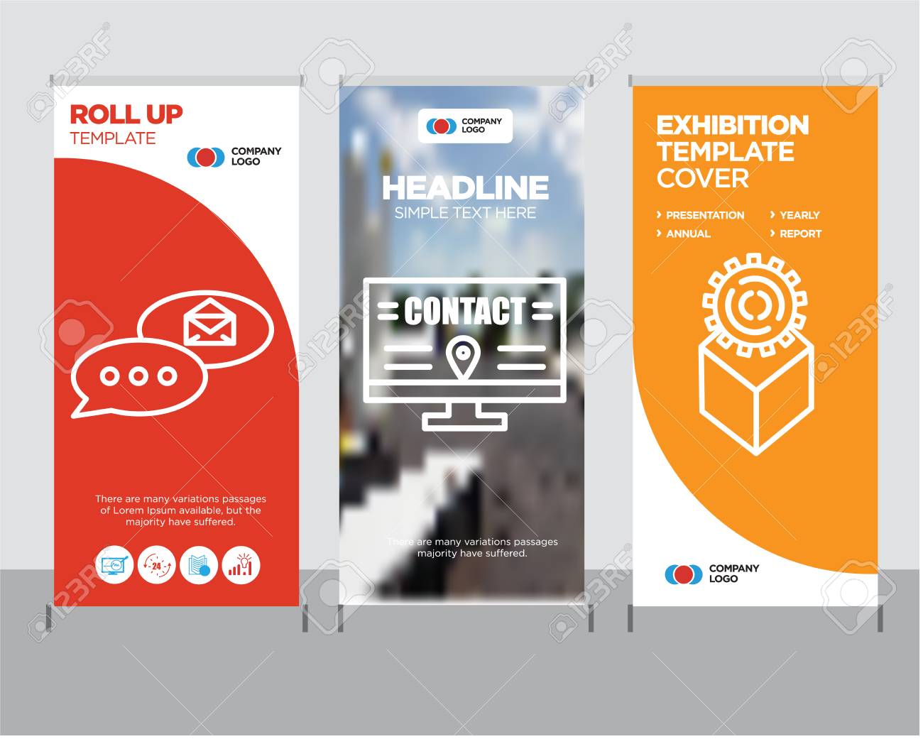Development Modern Business Roll Up Banner Design Template