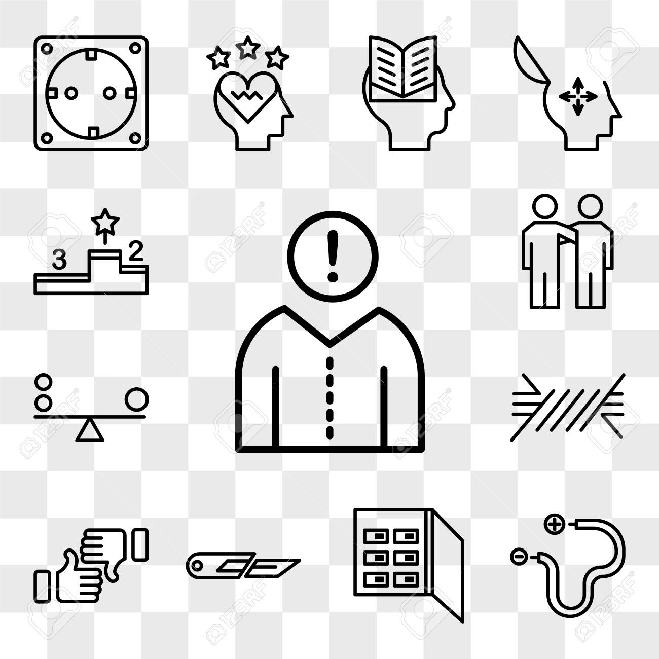 Set Of 13 transparent editable icons such as Think, Wire, Fuse box, Cutter
