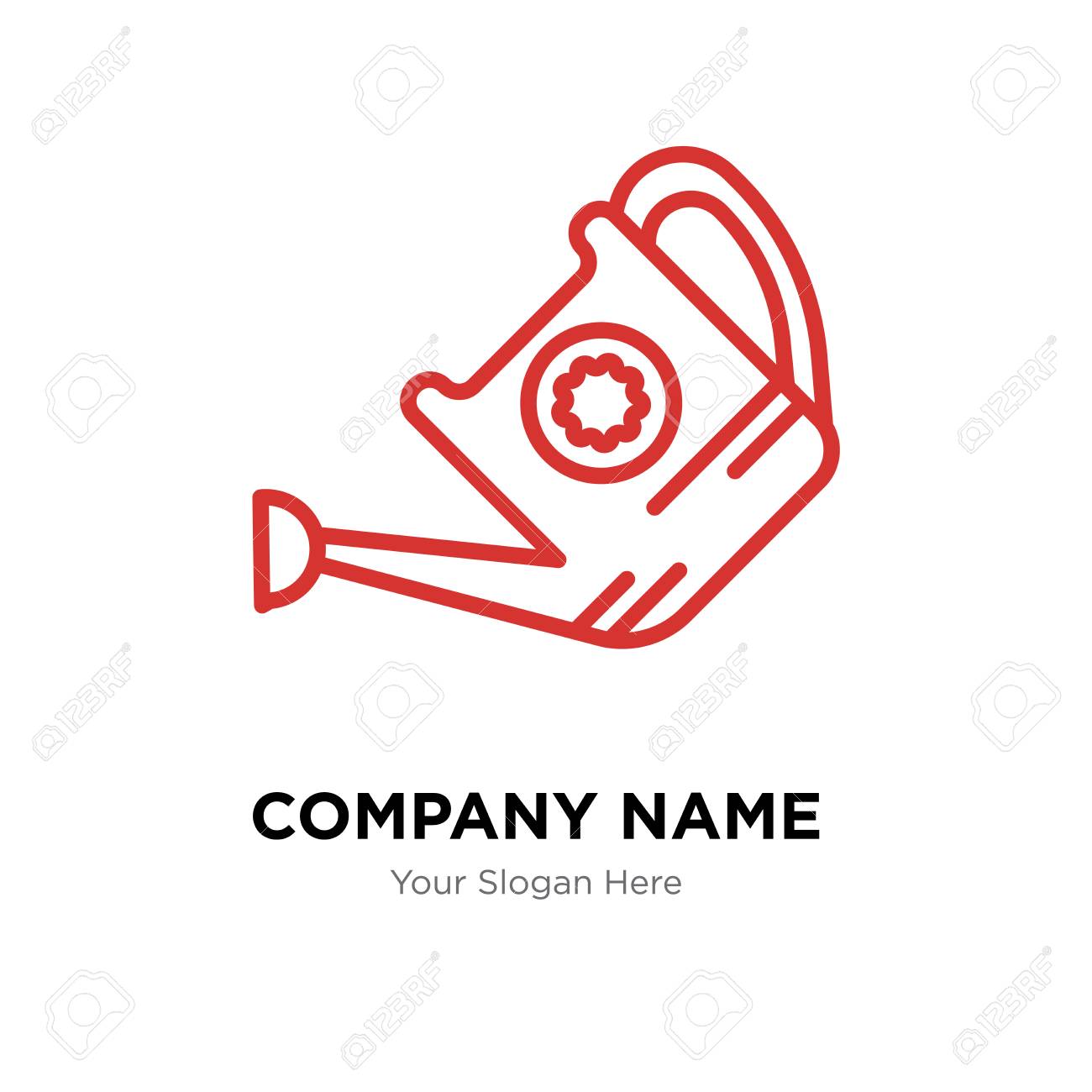 watering can company logo design template watering can logotype