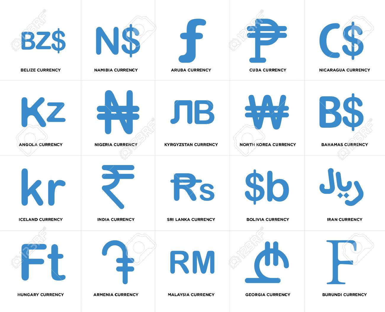 Set Of 20 Simple Editable Icons Such As Bahamas Currency Malaysia Armenia Angola Kyrgyzstan Web Ui Icon Pack Pixel Perfect Royalty Free Cliparts Vectors And Stock Illustration Image 111890617